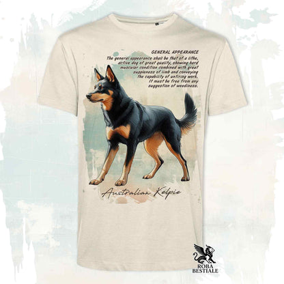 T-Shirt APPEARANCE - AUSTRALIAN KELPIE Nero Focato - Bianca o Beige, da Uomo o da Donna - dalla XS alla 5XL
