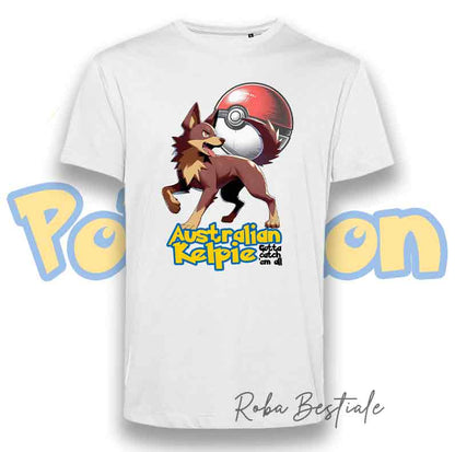 T-Shirt POKEMON - AUSTRALIAN KELPIE Chocolate