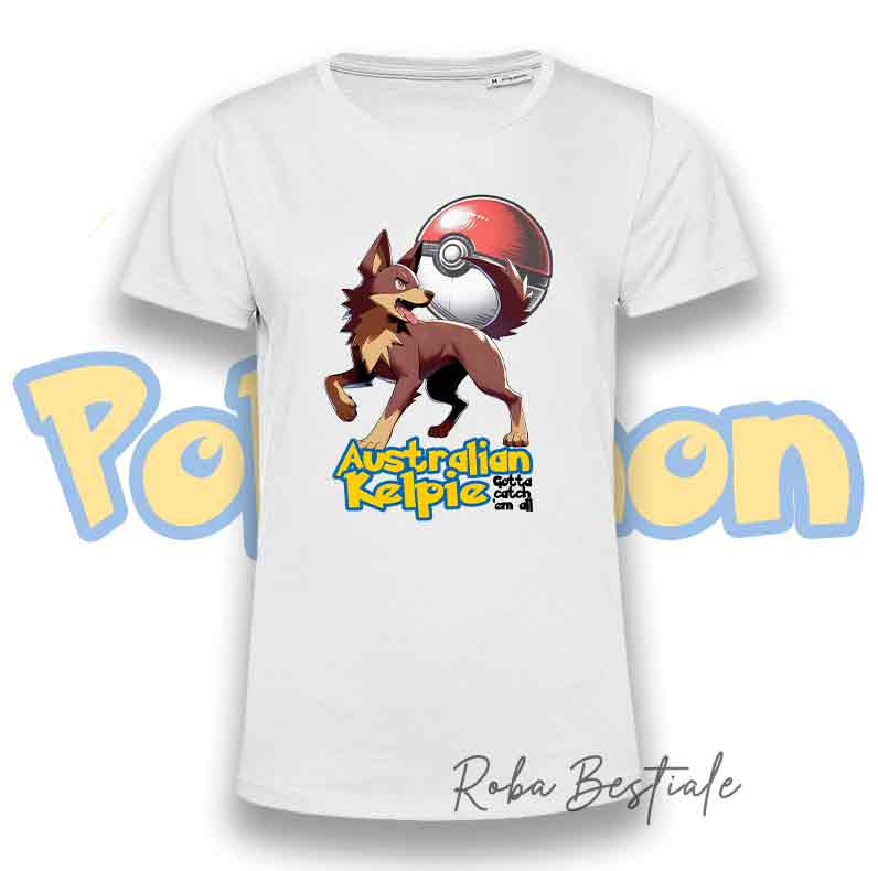 T-Shirt POKEMON - AUSTRALIAN KELPIE Chocolate