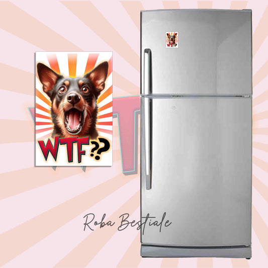 Calamita WTF?? - AUSTRALIAN KELPIE Chocolate - in MDF, 7x5 cm
