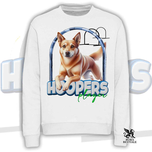 Felpa HOOPERS Player - AUSTRALIAN KELPIE Fulvo - Girocollo, Unisex - Bianca o Beige - dalla XS alla 3XL