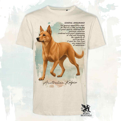 T-Shirt APPEARANCE - AUSTRALIAN KELPIE Fulvo - Bianca o Beige, da Uomo o da Donna - dalla XS alla 5XL