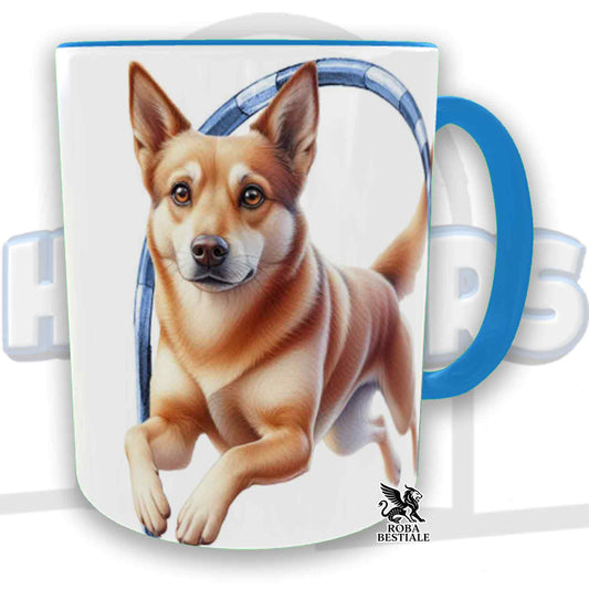 Tazza HOOPERS Player - AUSTRALIAN KELPIE Fulvo - In Ceramica, con manico e interno colorato - 330 ml