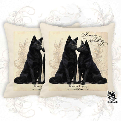 Cuscino NOBILITY - AUSTRALIAN KELPIE Nero - 100% Tela di Cotone - 40x40 cm
