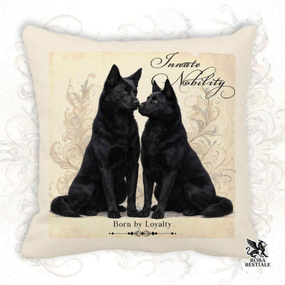 Cuscino NOBILITY - AUSTRALIAN KELPIE Nero - 100% Tela di Cotone - 40x40 cm