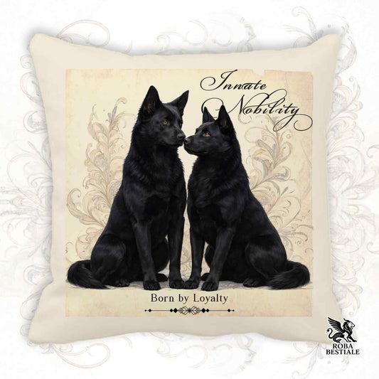 Cuscino NOBILITY - AUSTRALIAN KELPIE Nero - 100% Tela di Cotone - 40x40 cm