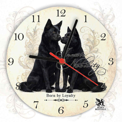 Orologio da Muro NOBILITY - AUSTRALIAN KELPIE Nero - in MDF - diametro 20 o 30 cm
