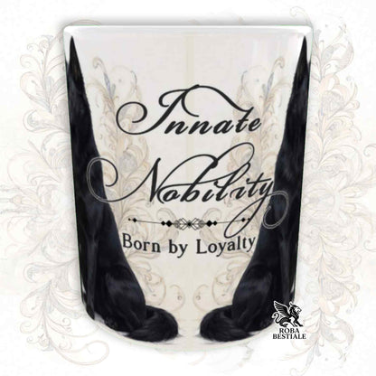 Tazza NOBILITY - AUSTRALIAN KELPIE Nero - Manico ORO - 330 ml - in Ceramica