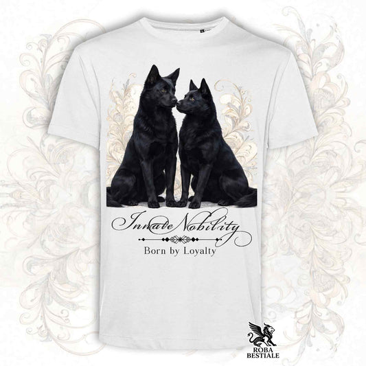 T-Shirt NOBILITY - AUSTRALIAN KELPIE Nero - Bianca o Beige, da Uomo o da Donna - dalla XS alla 5XL