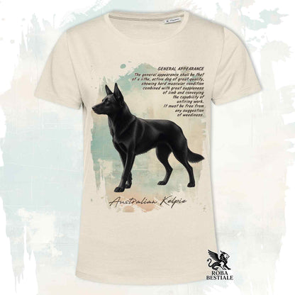 T-Shirt APPEARANCE - AUSTRALIAN KELPIE Nero - Bianca o Beige, da Uomo o da Donna - dalla XS alla 5XL