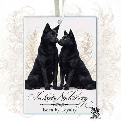 Profumatore NOBILITY - AUSTRALIAN KELPIE Nero - In Feltro, con cordino - 7,5 x 10 cm