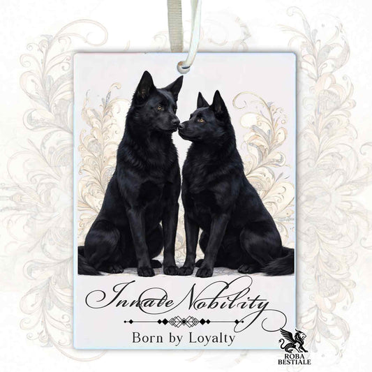 Profumatore NOBILITY - AUSTRALIAN KELPIE Nero - In Feltro, con cordino - 7,5 x 10 cm