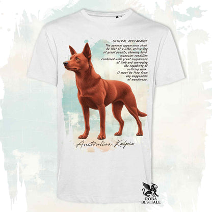 T-Shirt APPEARANCE - AUSTRALIAN KELPIE Rosso - Bianca o Beige, da Uomo o da Donna - dalla XS alla 5XL