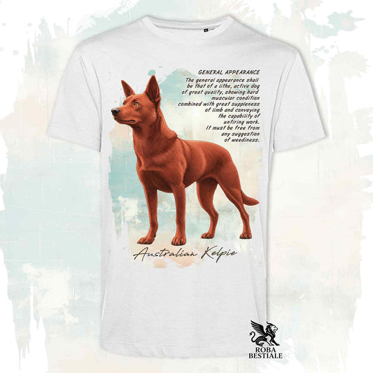 T-Shirt APPEARANCE - AUSTRALIAN KELPIE Rosso - Bianca o Beige, da Uomo o da Donna - dalla XS alla 5XL