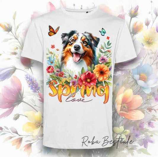 SPRING LOVE T-Shirt - AUSTRALIAN SHEPHERD Blue Merle