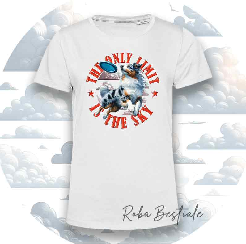 T-Shirt SKY LIMIT - AUSTRALIAN SHEPHERD Blue Merle
