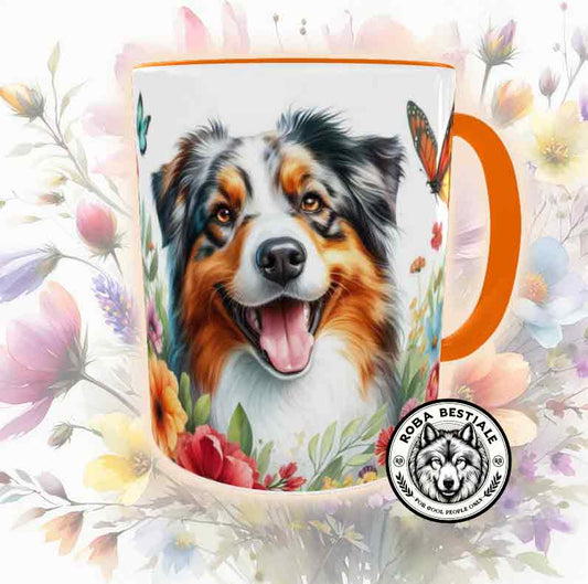 SPRING LOVE Mug - AUSTRALIAN SHEPHERD Blue Merle