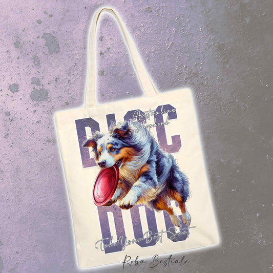 Shopper APTITUDE - DISC DOG - AUSTRALIAN SHEPHERD Blue Merle - Diversi colori disponibili