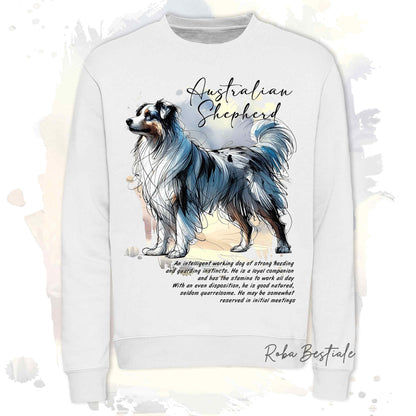 Felpa BEHAVIOR - AUSTRALIAN SHEPHERD Blue Merle - Girocollo, Unisex, in tanti colori! - dalla XS alla 3XL