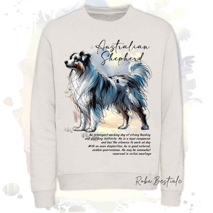 Felpa BEHAVIOR - AUSTRALIAN SHEPHERD Blue Merle - Girocollo, Unisex, in tanti colori! - dalla XS alla 3XL