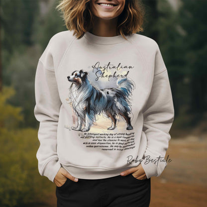 Felpa BEHAVIOR - AUSTRALIAN SHEPHERD Blue Merle - Girocollo, Unisex, in tanti colori! - dalla XS alla 3XL