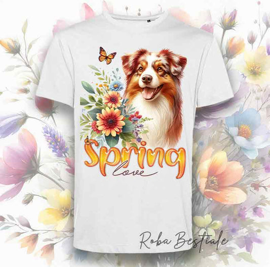 SPRING LOVE T-Shirt - AUSTRALIAN SHEPHERD Red Merle