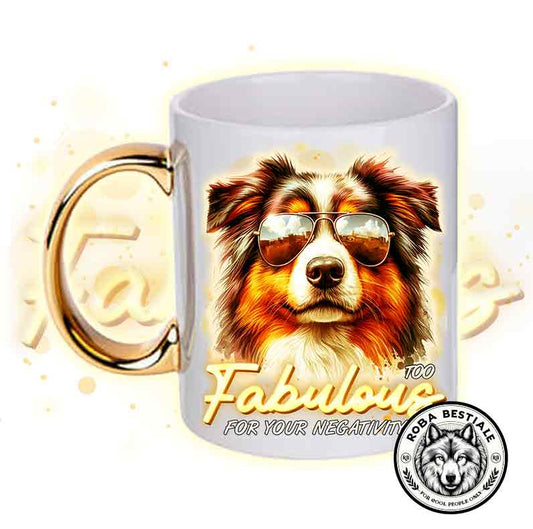 TOO FABULOUS Mug - AUSTRALIAN SHEPHERD Red Merle