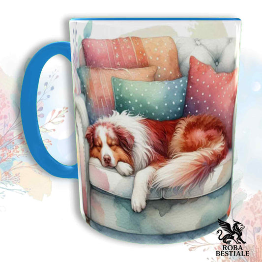 Tazza SOFT LIFE - AUSTRALIAN SHEPHERD Red Merle - In Ceramica, colore a scelta - 330 ml