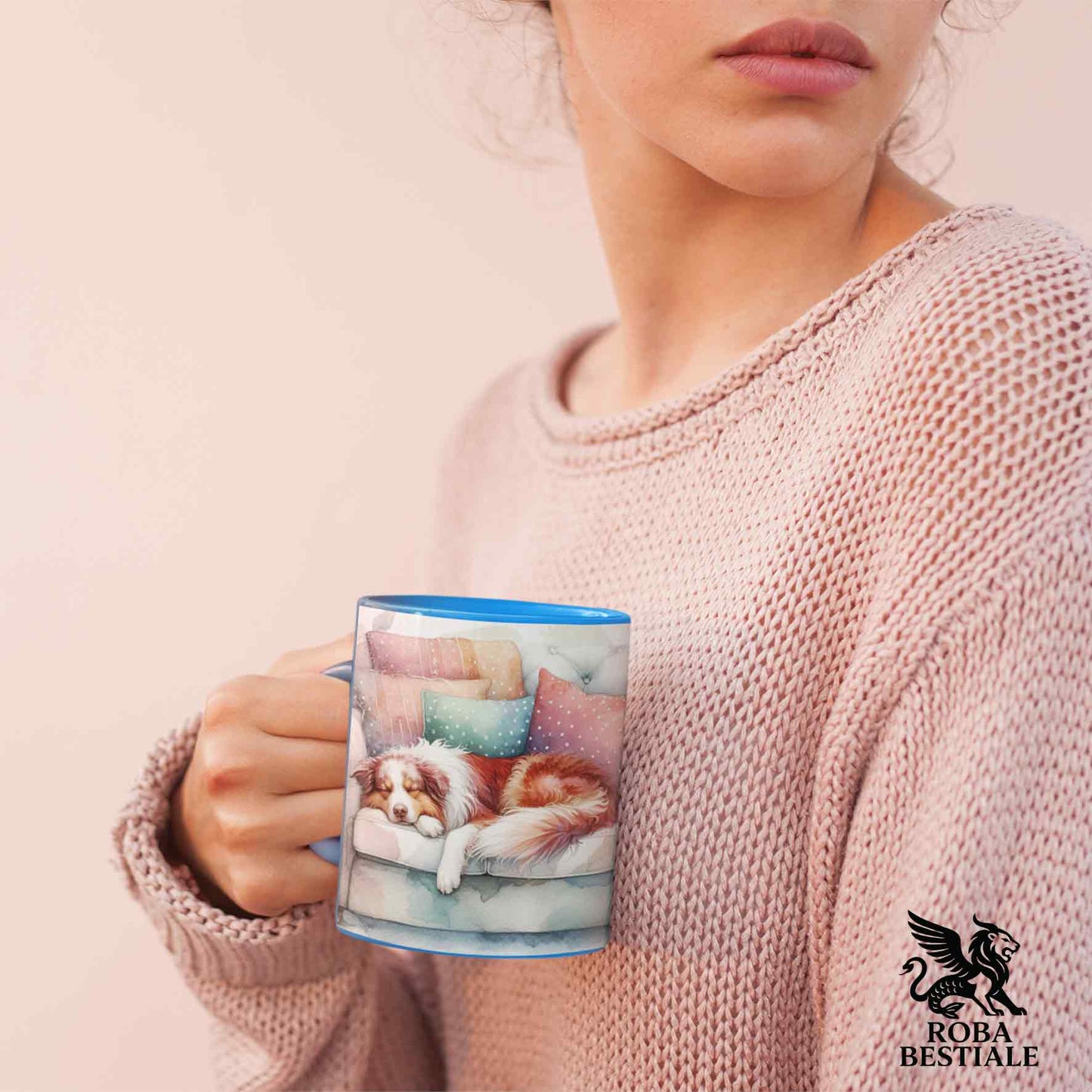 Tazza SOFT LIFE - AUSTRALIAN SHEPHERD Red Merle - In Ceramica, colore a scelta - 330 ml