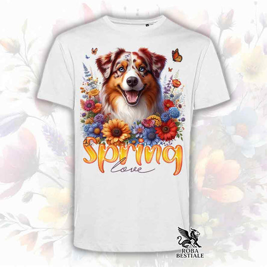 SPRING LOVE T-Shirt - AUSTRALIAN SHEPHERD Red Merle