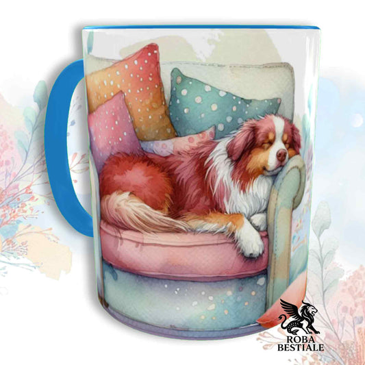 Tazza SOFT LIFE - AUSTRALIAN SHEPHERD Red Tricolor - In Ceramica, colore a scelta - 330 ml