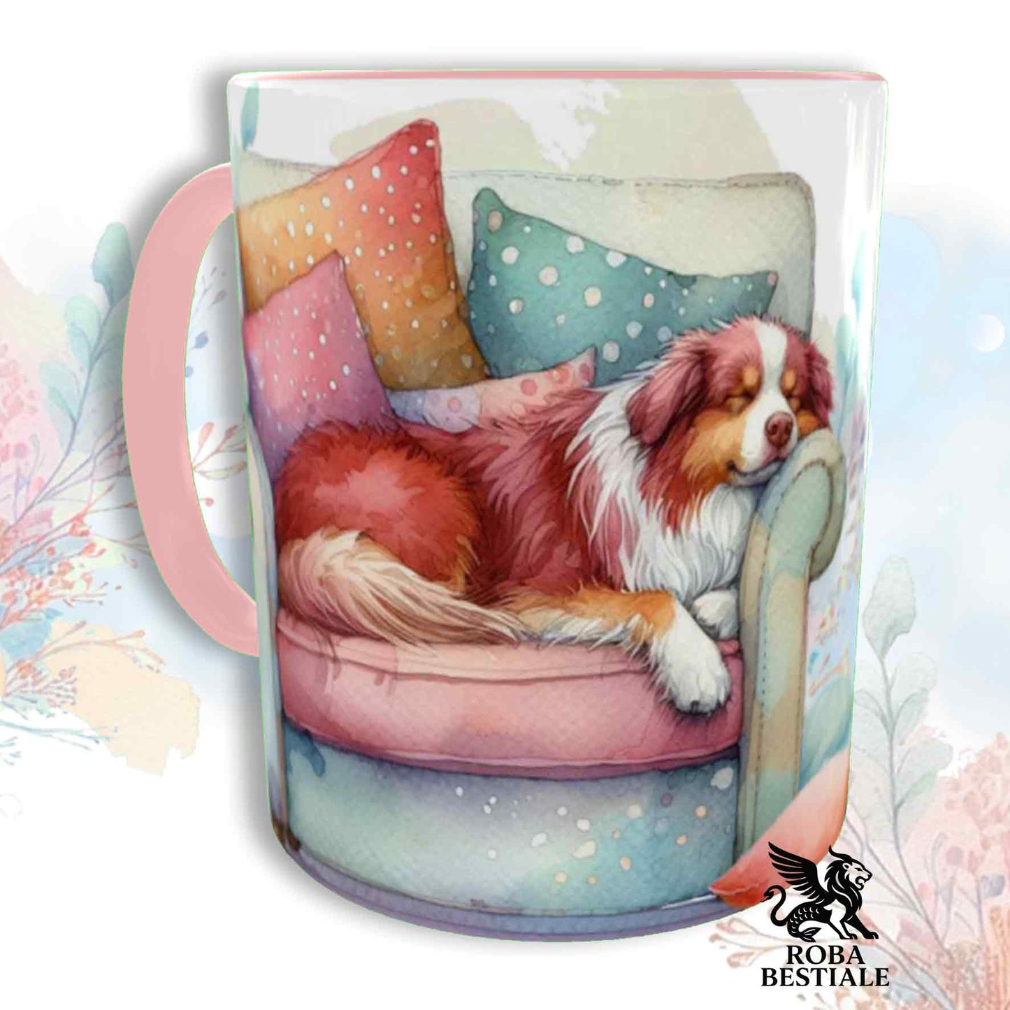 Tazza SOFT LIFE - AUSTRALIAN SHEPHERD Red Tricolor - In Ceramica, colore a scelta - 330 ml