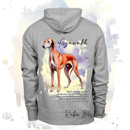 Felpa BEHAVIOR - AZAWAKH - Standard FCI - Unisex - Grigia - dalla XS alla 3XL