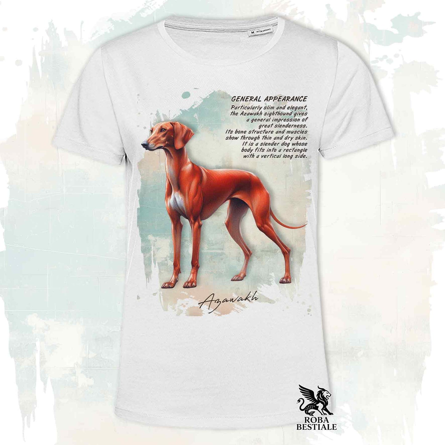 T-Shirt APPEARANCE - AZAWAKH - Bianca o Beige, da Uomo o da Donna - dalla XS alla 5XL