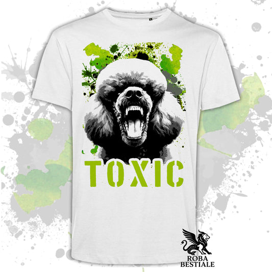 T-Shirt TOXIC - BARBONE - Uomo o Donna - Bianca, Beige o Nera, dalla XS alla 5XL