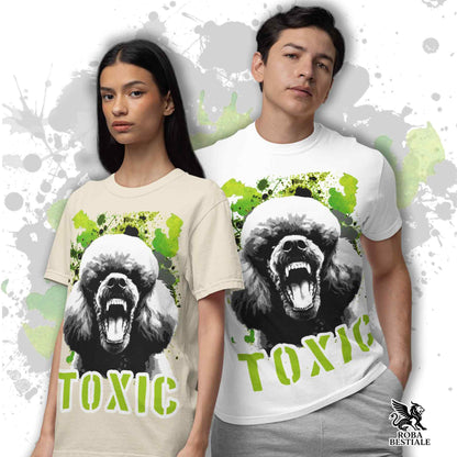 T-Shirt TOXIC - HOMELESS - White or Beige, Men's or Women's - from XS to 5XL