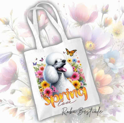 BARBONE White Tote Bag - Spring Love Collection