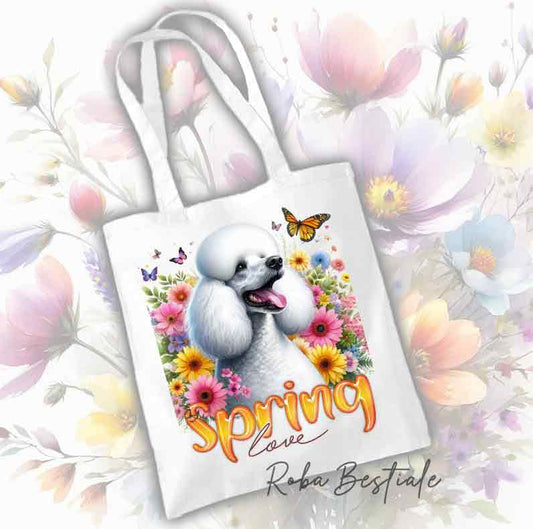 Shopper SPRING LOVE - BARBONE Bianco
