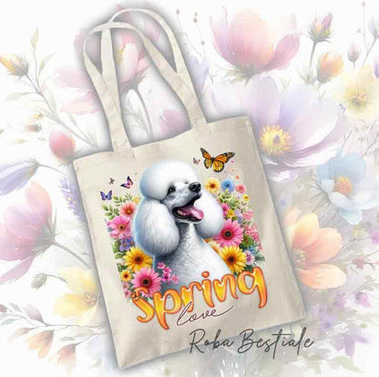 BARBONE White Tote Bag - Spring Love Collection