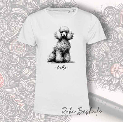 T-Shirt DOODLE - BARBONE Bianco - Bianca, da Uomo o da Donna - dalla XS alla 5XL