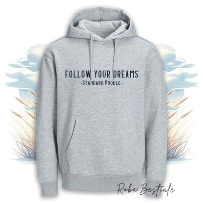 Felpa Estiva QUOTES "DREAM" - BARBONE Grande Mole Bianco - con Cappuccio, Unisex - Off White, Bianca o Grigia - dalla S alla 2XL
