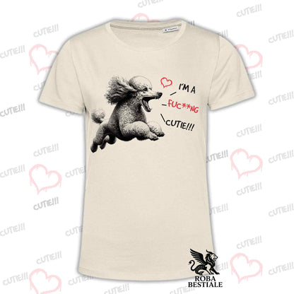 T-Shirt CUTIE - BARBONE Grande Mole - Bianca o Beige, da Uomo o da Donna - dalla XS alla 5XL