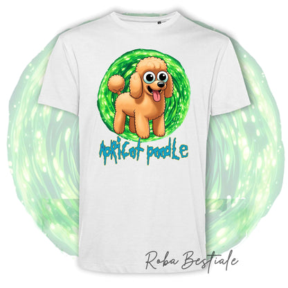 RICK &amp; MORTY T-Shirt - Apricot POODLE - White or Black - XS to 5XL