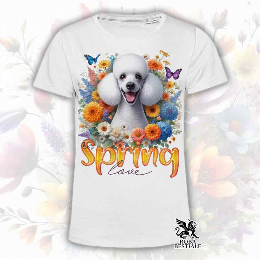T-Shirt SPRING LOVE - BARBONE Grande Mole Bianco - Bianca o Beige, da Uomo o da Donna - dalla XS alla 5XL
