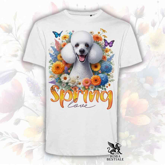 T-Shirt SPRING LOVE - BARBONE Grande Mole Bianco - Bianca o Beige, da Uomo o da Donna - dalla XS alla 5XL