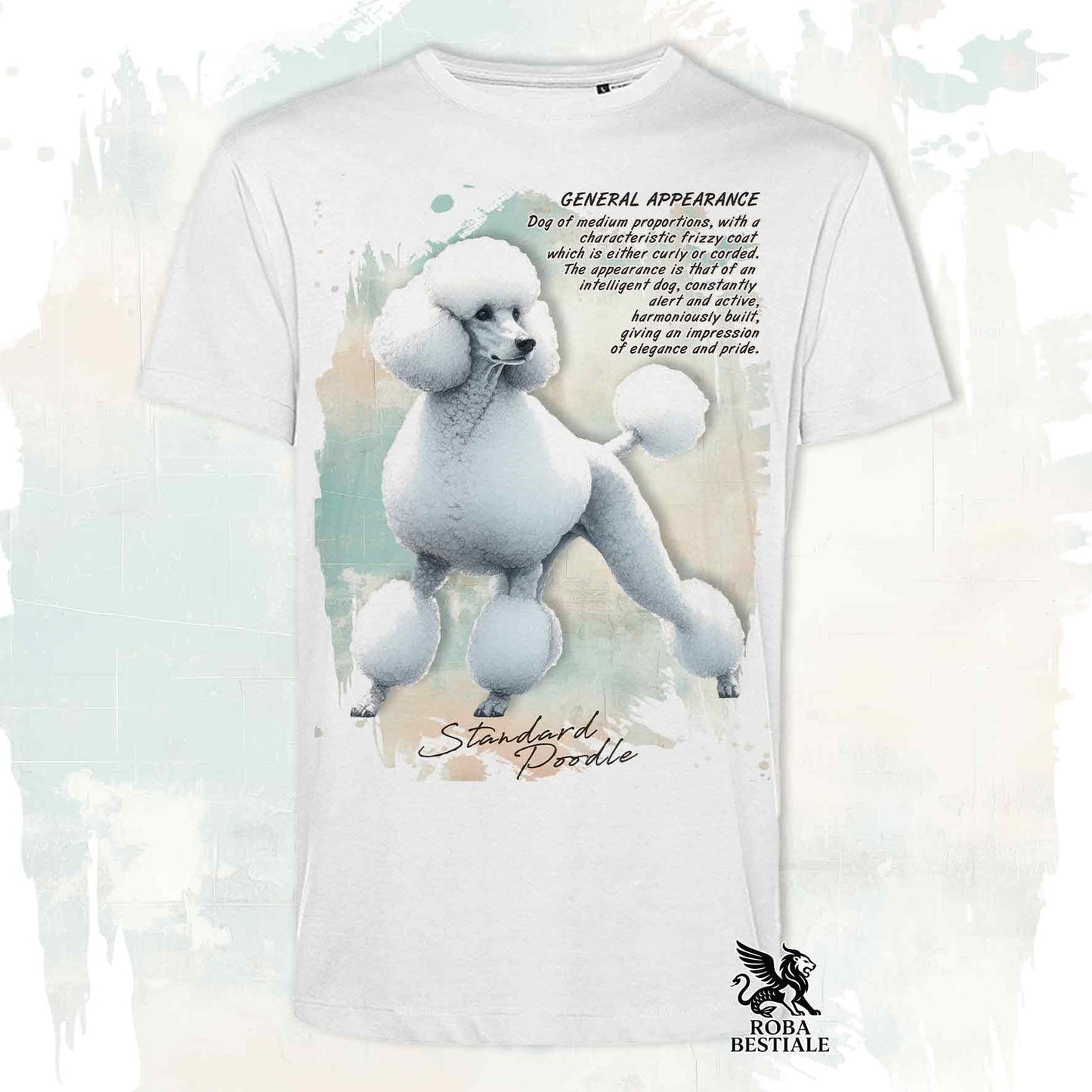 T-Shirt APPEARANCE - BARBONE Grande Mole Bianco - Bianca o Beige, da Uomo o da Donna - dalla XS alla 5XL