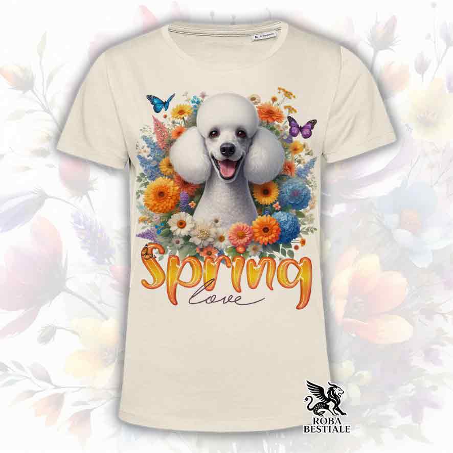 T-Shirt SPRING LOVE - BARBONE Grande Mole Bianco - Bianca o Beige, da Uomo o da Donna - dalla XS alla 5XL