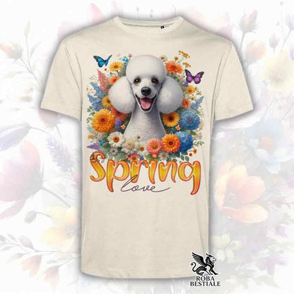 T-Shirt SPRING LOVE - BARBONE Grande Mole Bianco - Bianca o Beige, da Uomo o da Donna - dalla XS alla 5XL