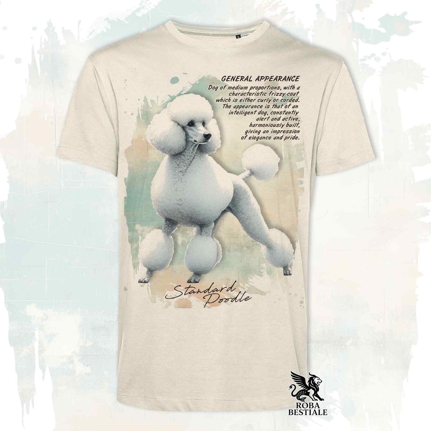 T-Shirt APPEARANCE - BARBONE Grande Mole Bianco - Bianca o Beige, da Uomo o da Donna - dalla XS alla 5XL