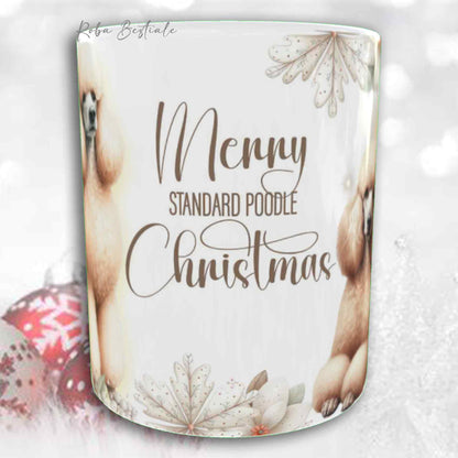 Tazza COZY WINTER - BARBONE Grande Mole Fulvo - In Ceramica, con manico color Oro - 330 ml